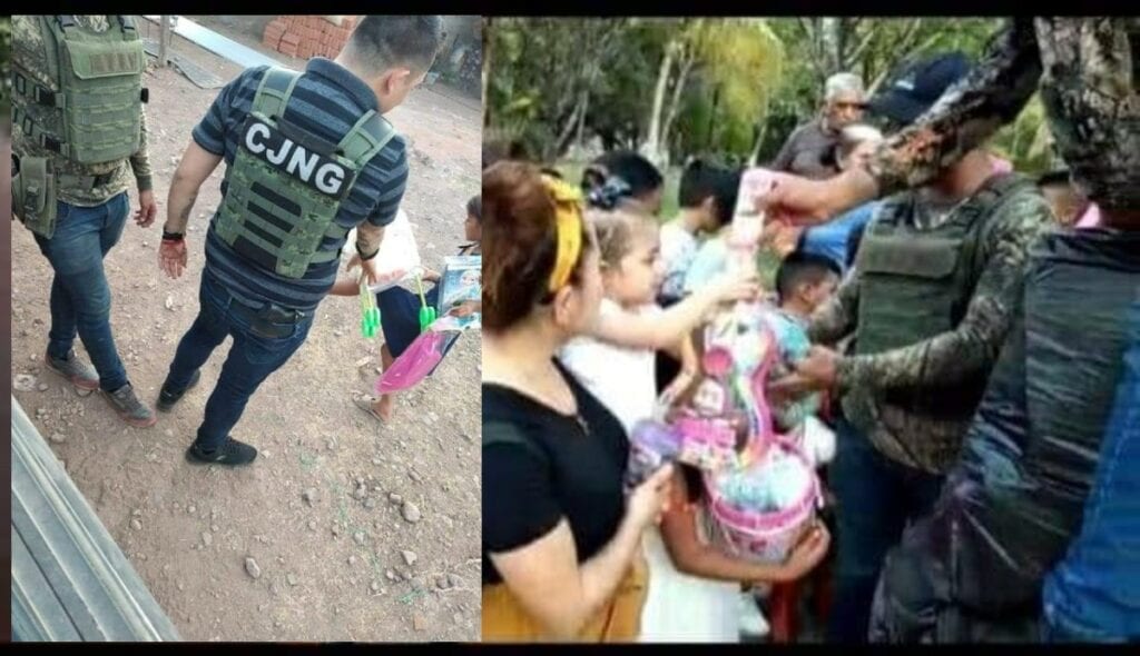 Integrantes del Cártel Jalisco Nueva Generación (CJNG) obsequiaron, con motivo del Día de Reyes, juguetes y hasta dinero a niños de comunidades de Guerrero y Michoacán.