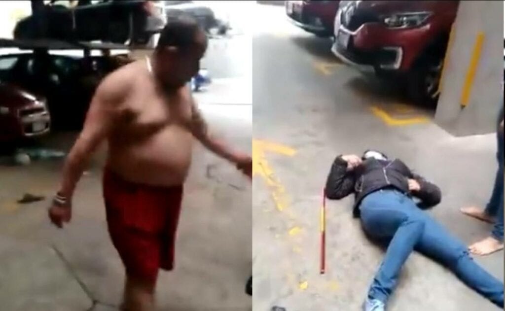 Hombre golpea y acosa sexualmente a su vecina (video viral)