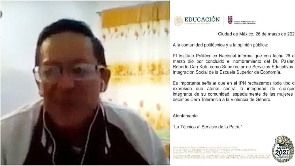 Video IPN retira candidatura de un profesor acusado de acoso