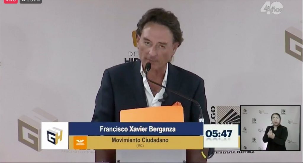 primer debate a la candidatura de Hidalgo, Xavier Berganza