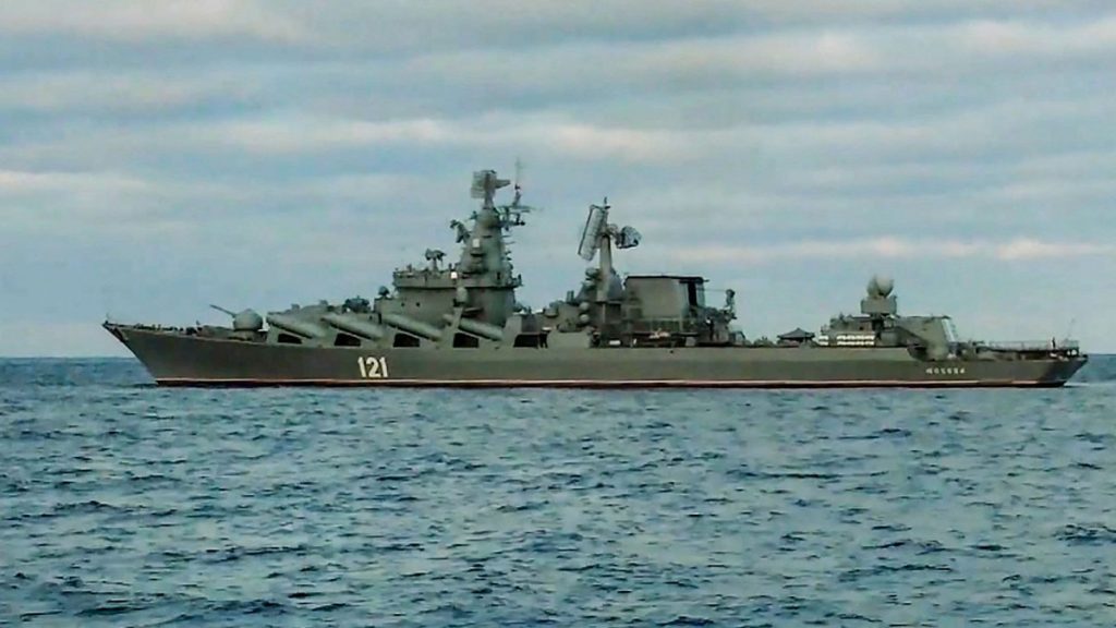 El misil Neptune impactó el buque Moskva de la armada rusa