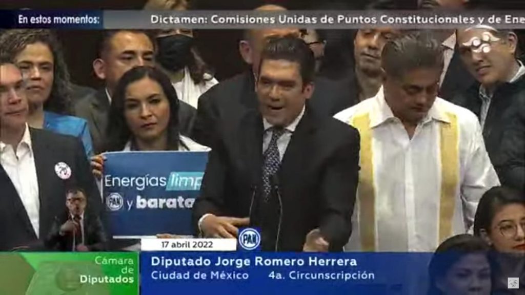 Reforma Eléctrica. Jorge Romero, coordinador del PAN en la cámara de diputados