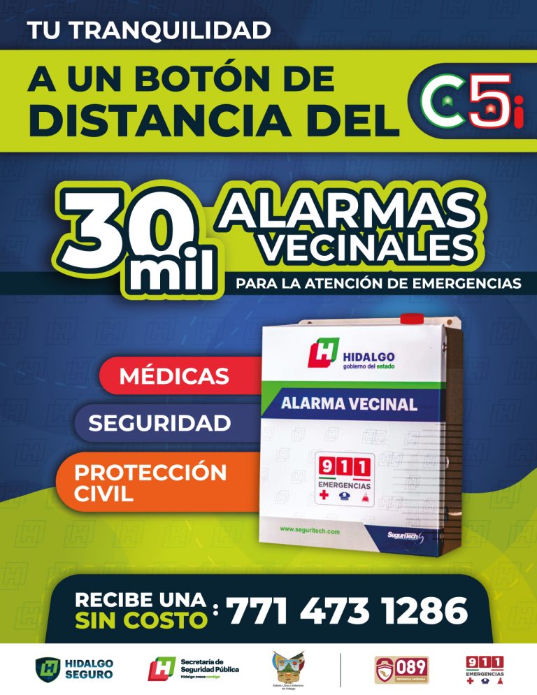 Hidalgo Seguro 30 mil alarmas vecinales