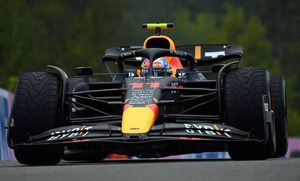 Sergio Pérez, de la escudería Red Bull, saldrá en el segundo lugar del Gran Premio de Bélgica
