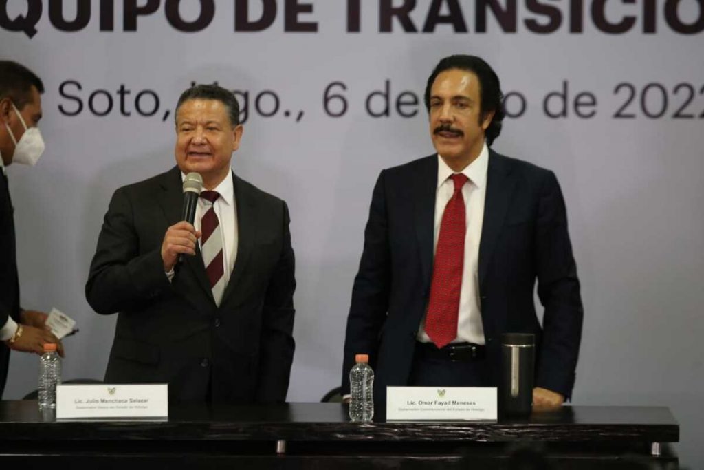 Trámite de transición de gobierno en Hidalgo está próximo a concluir