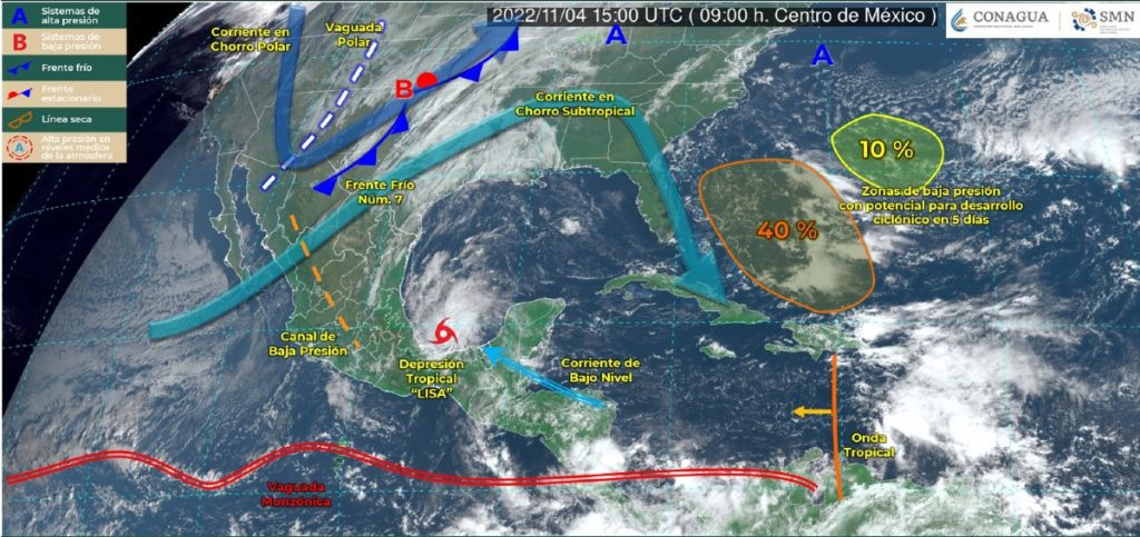 SMN: Lisa traerá fuertes lluvias para Veracruz Chiapas y Tabasco