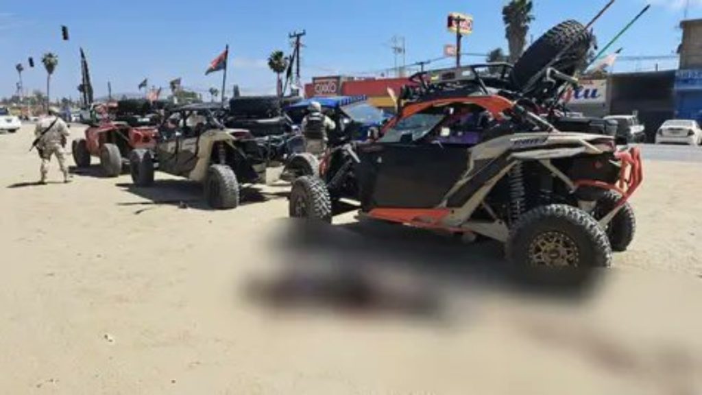 Un comando armado irrumpió las carreras todo terreno que se llevan a cabo en la delegación de San Viciente, en el municipio de Ensenada, Baja California