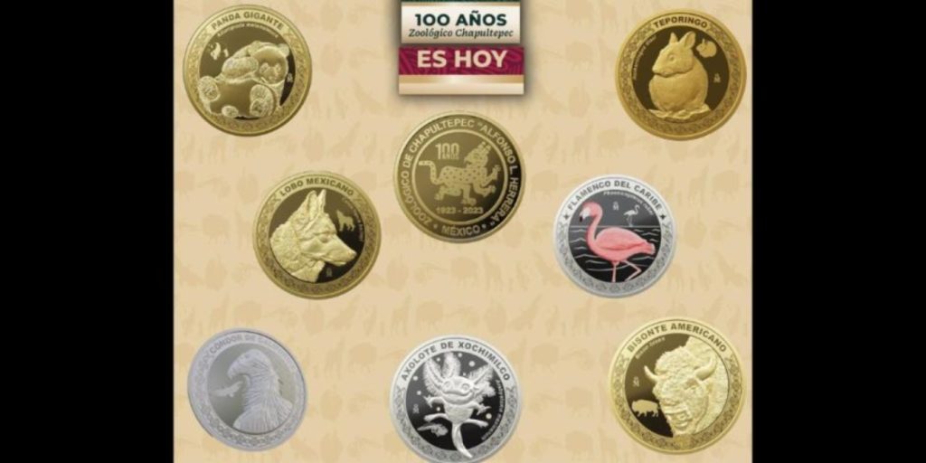 La Casa de la Moneda México lanza una colección especial de siete monedas para conmemorar los 100 años del Zoológico de Chapultepec.