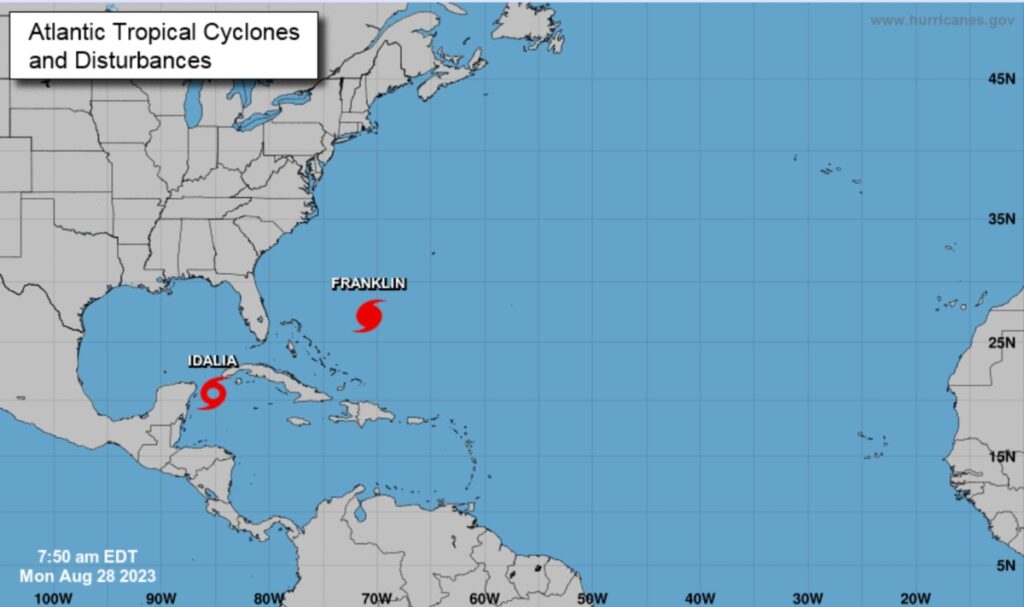 Franklin ya es categoría 4; es el primer gran huracán del Atlántico en 2023