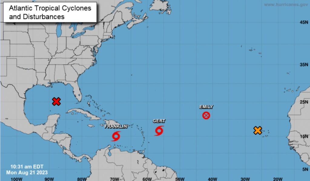 Huracanes 2023: hay 5 sistemas meteorológicos en observación en el Océano Atlántico