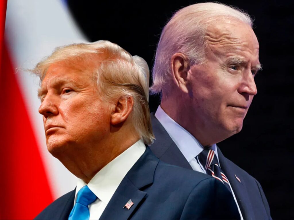Trump y Biden están empatados en la carrera presidencial del 2024