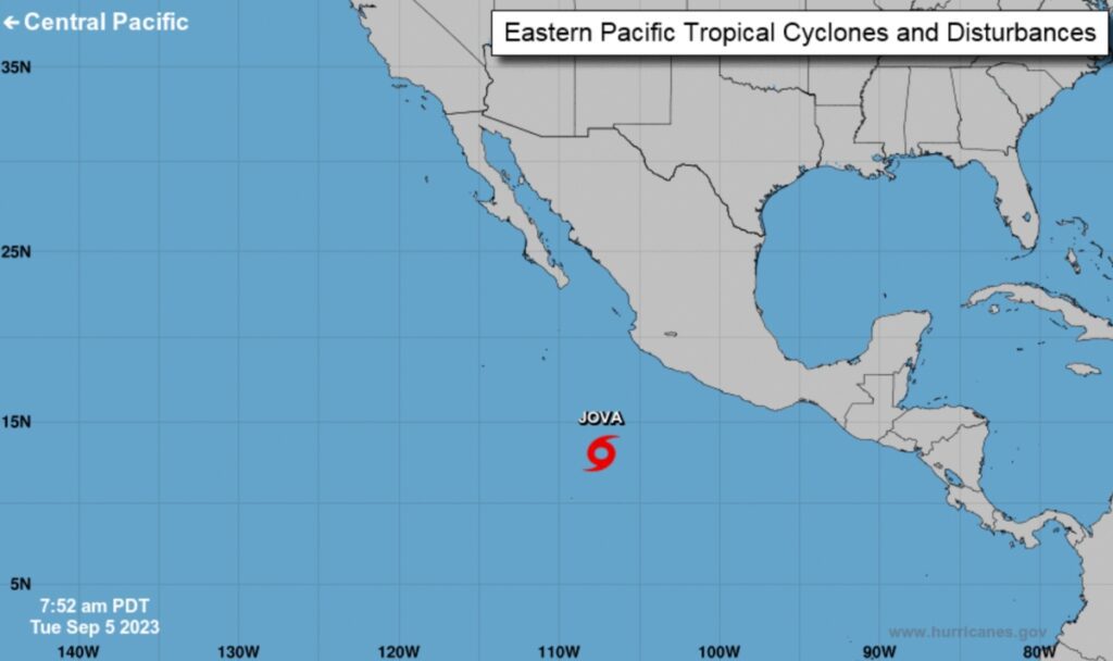 Nace tormenta tropical Jova y será huracán categoría 3