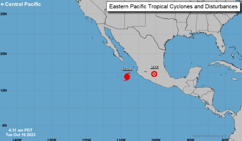 Lidia se intensifica a huracán categoría 1; prevén que entre a territorio mexicano