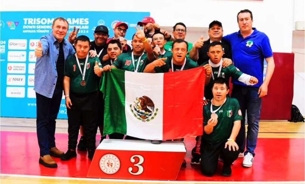 Gracias a la destacada actuación de la Selección Mexicana de Futsal Down, México llegó al podio.